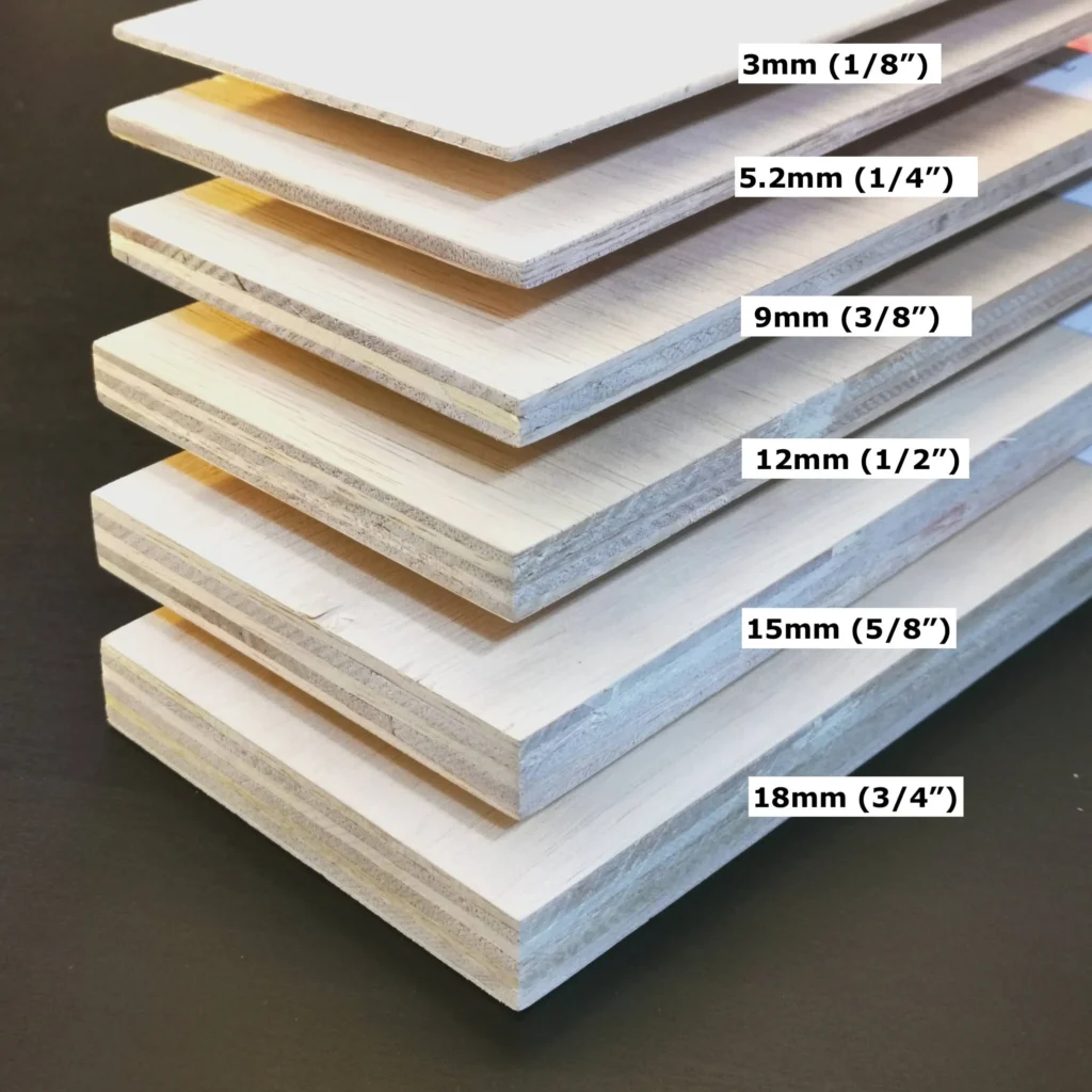 Plywood thickness for cabinet boxes