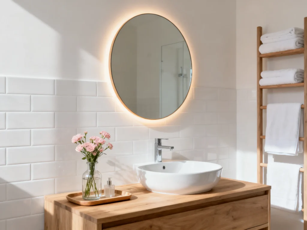 Round bathroom mirrors