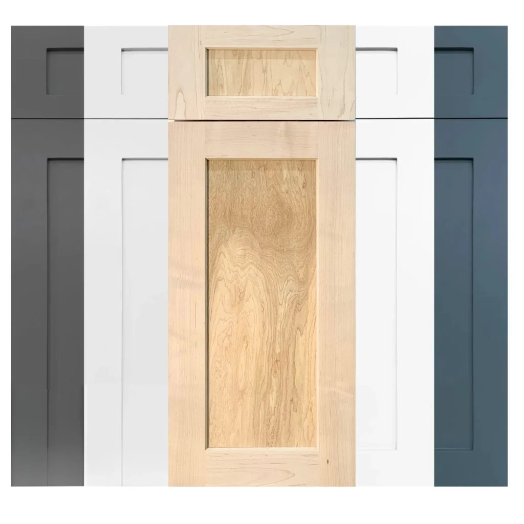 Shaker cabinet door profile frame recessed panel