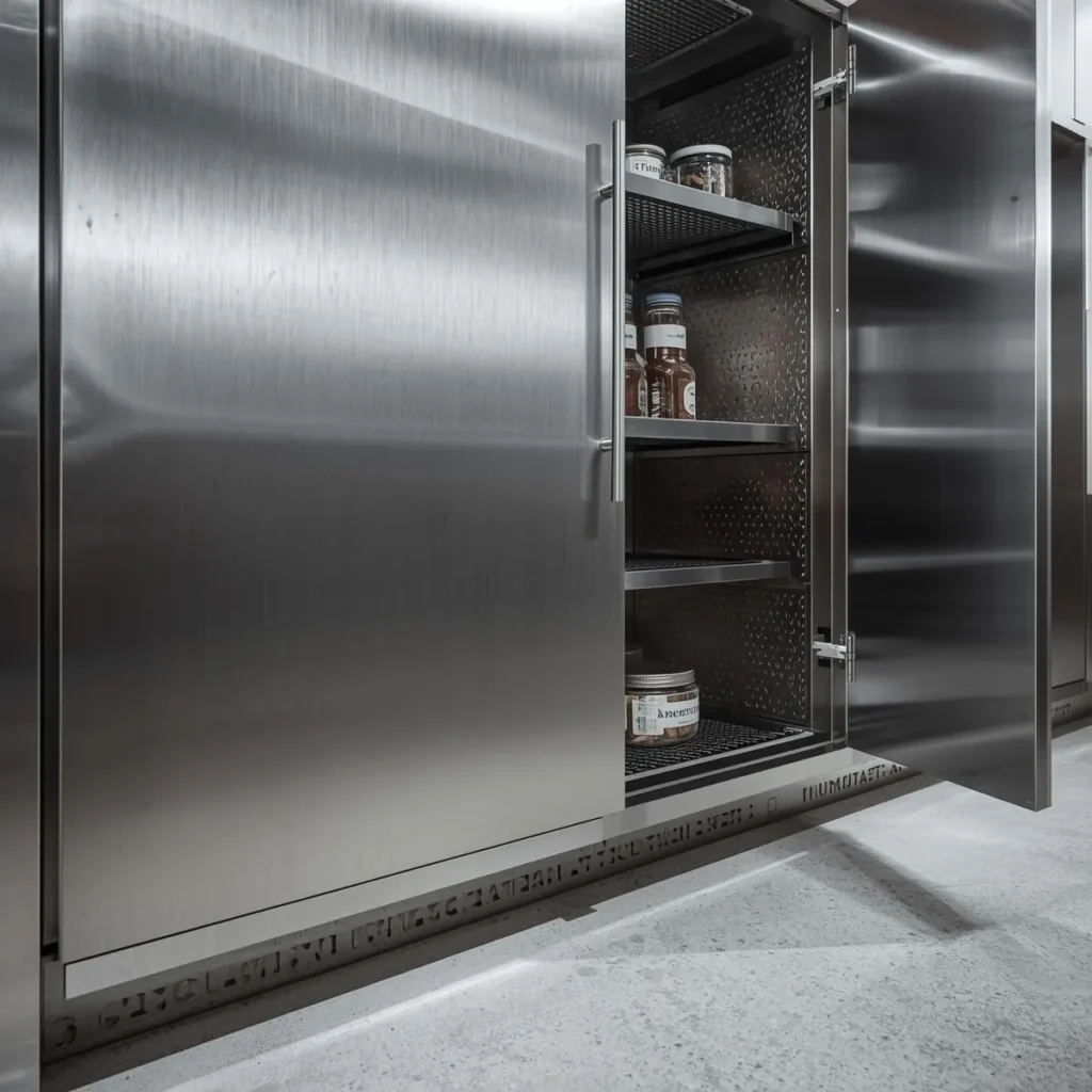 Stainless steel pantry cabinet