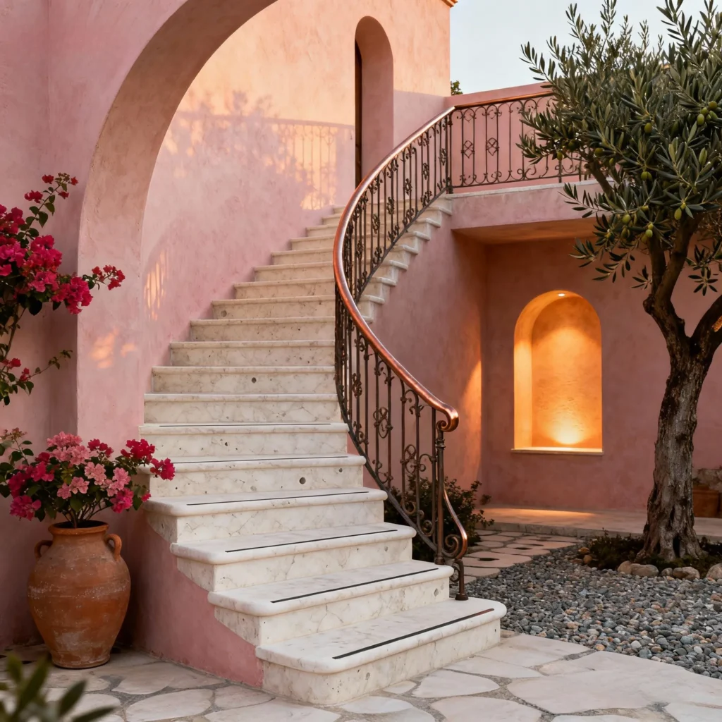 Stone outdoor staircase