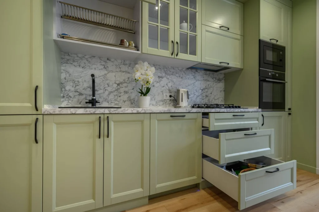 Timeless shaker cabinets styles white wood green
