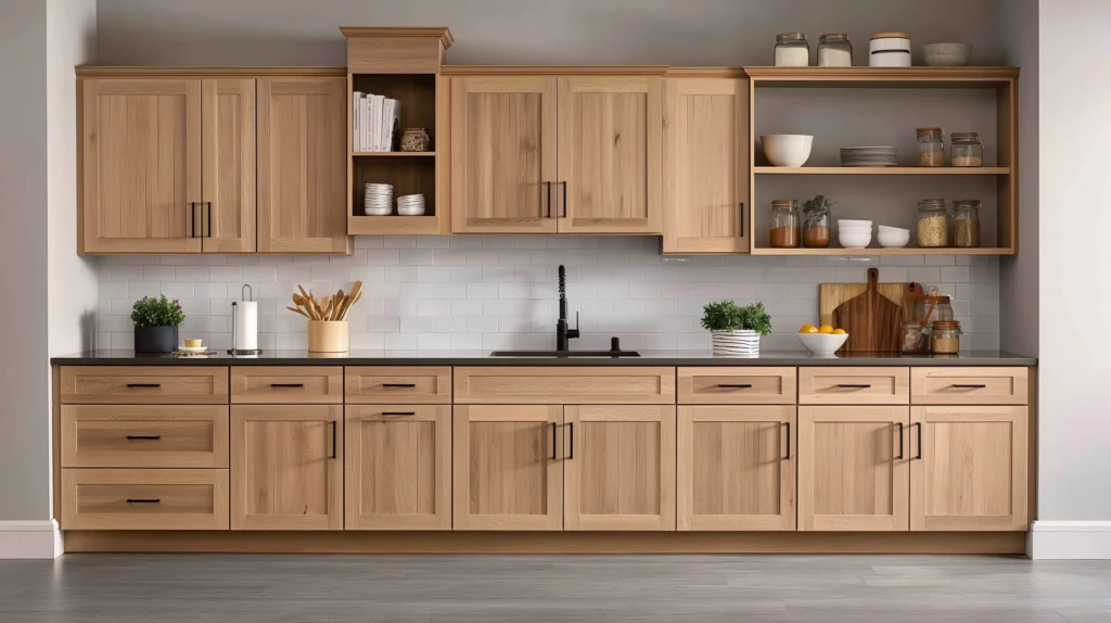 Unpainted kitchen cabinets