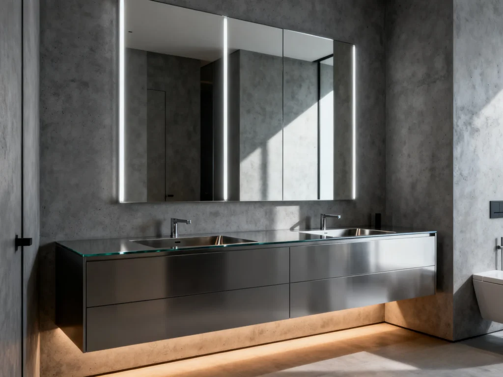 Wall mounted bathroom cabinet
