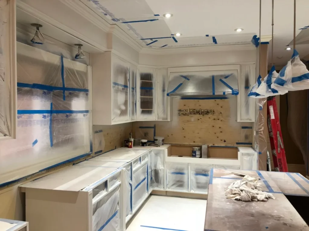 Cabinet painting preparation
