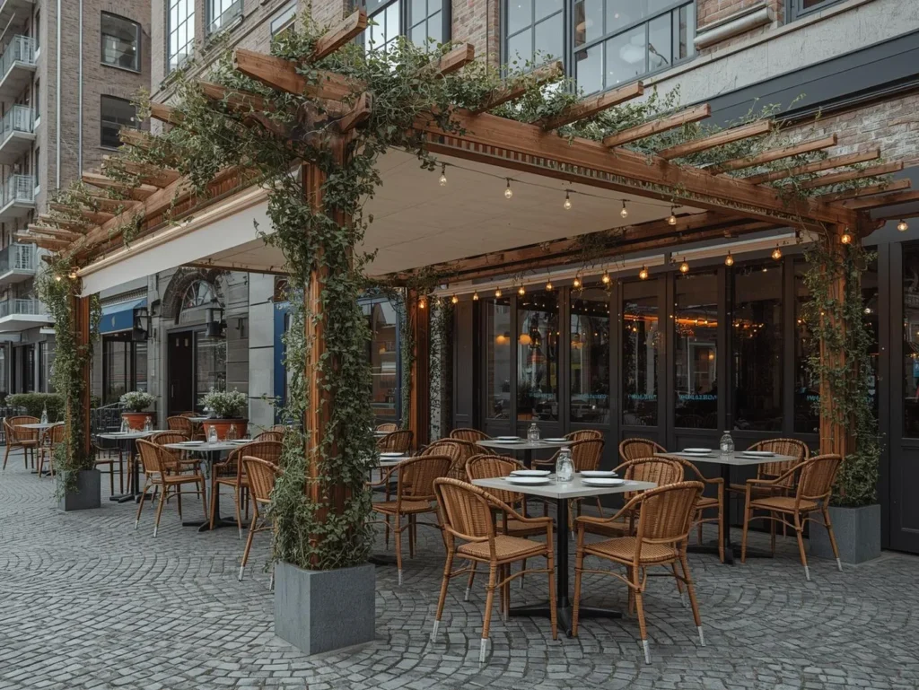 Café terraces pergola