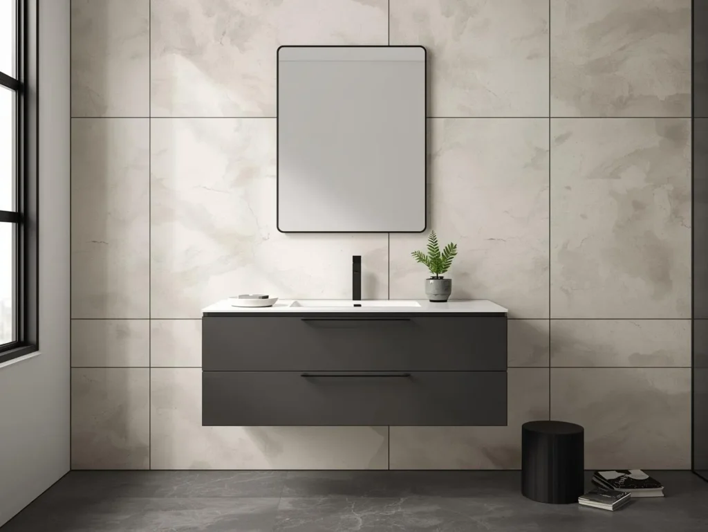 Ceramic bathroom tile