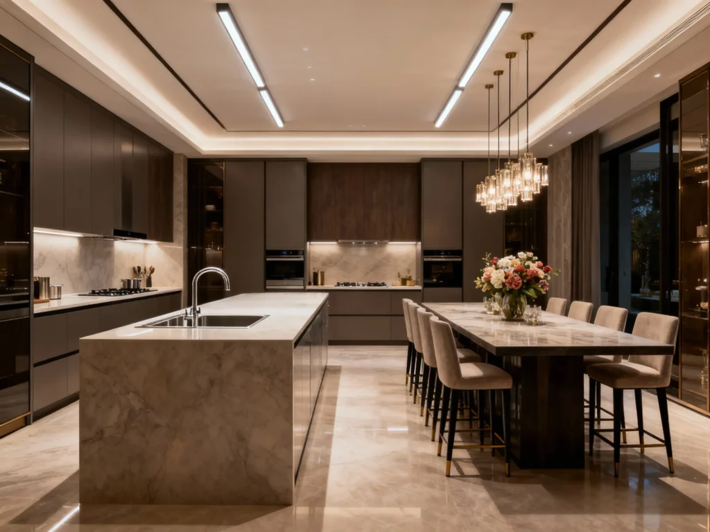 Double island kitchen