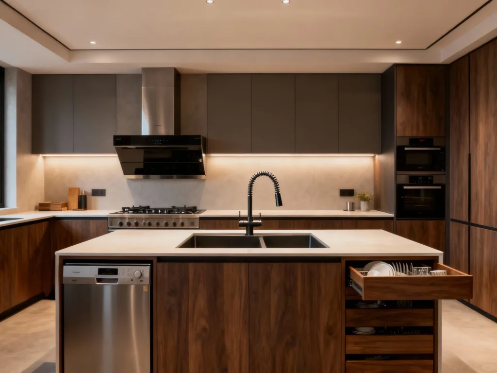 Kitchen island with sink