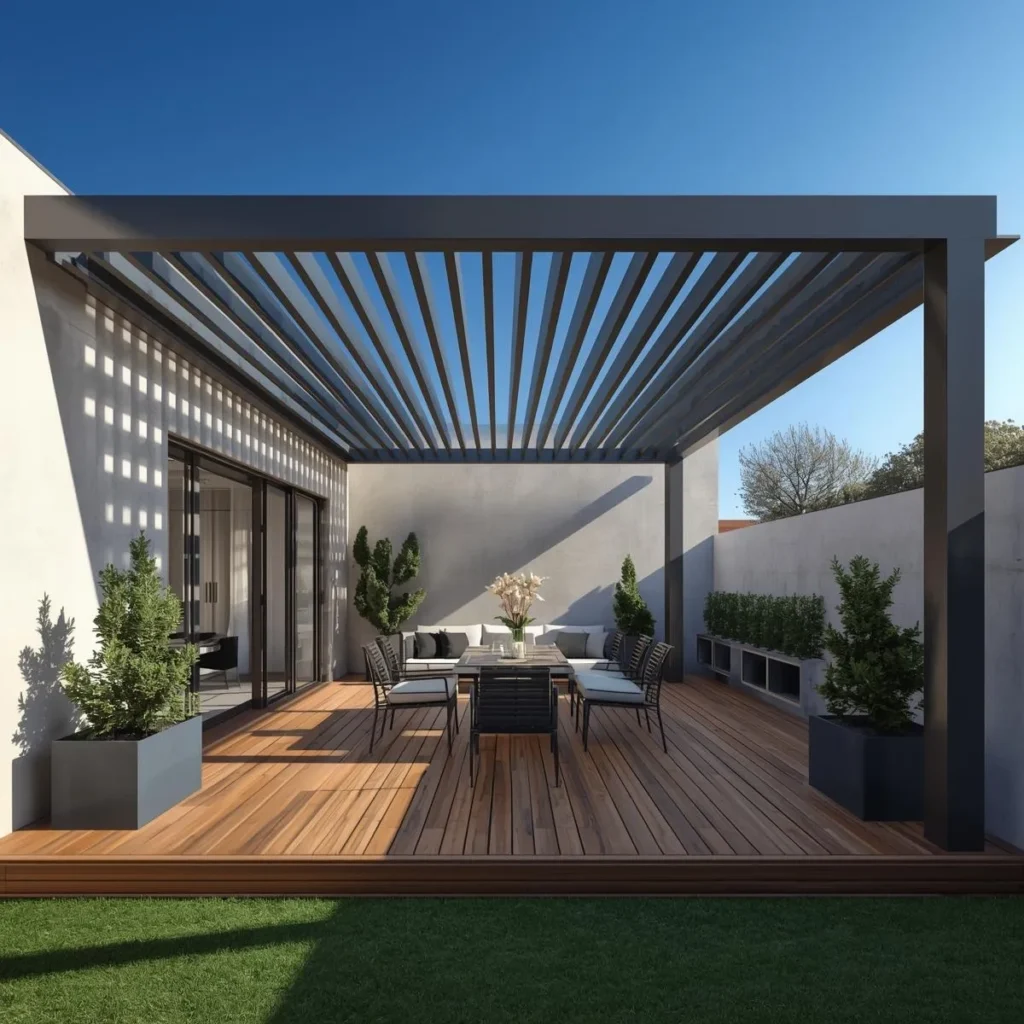 Louvered pergola