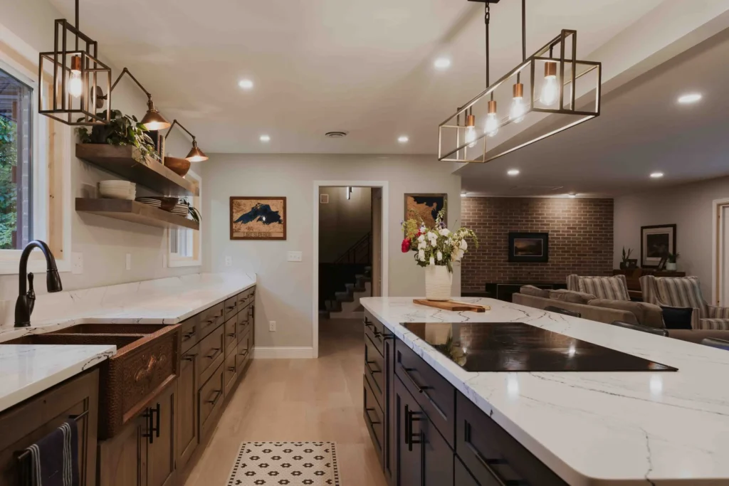 Luxury open cabinet kitchen