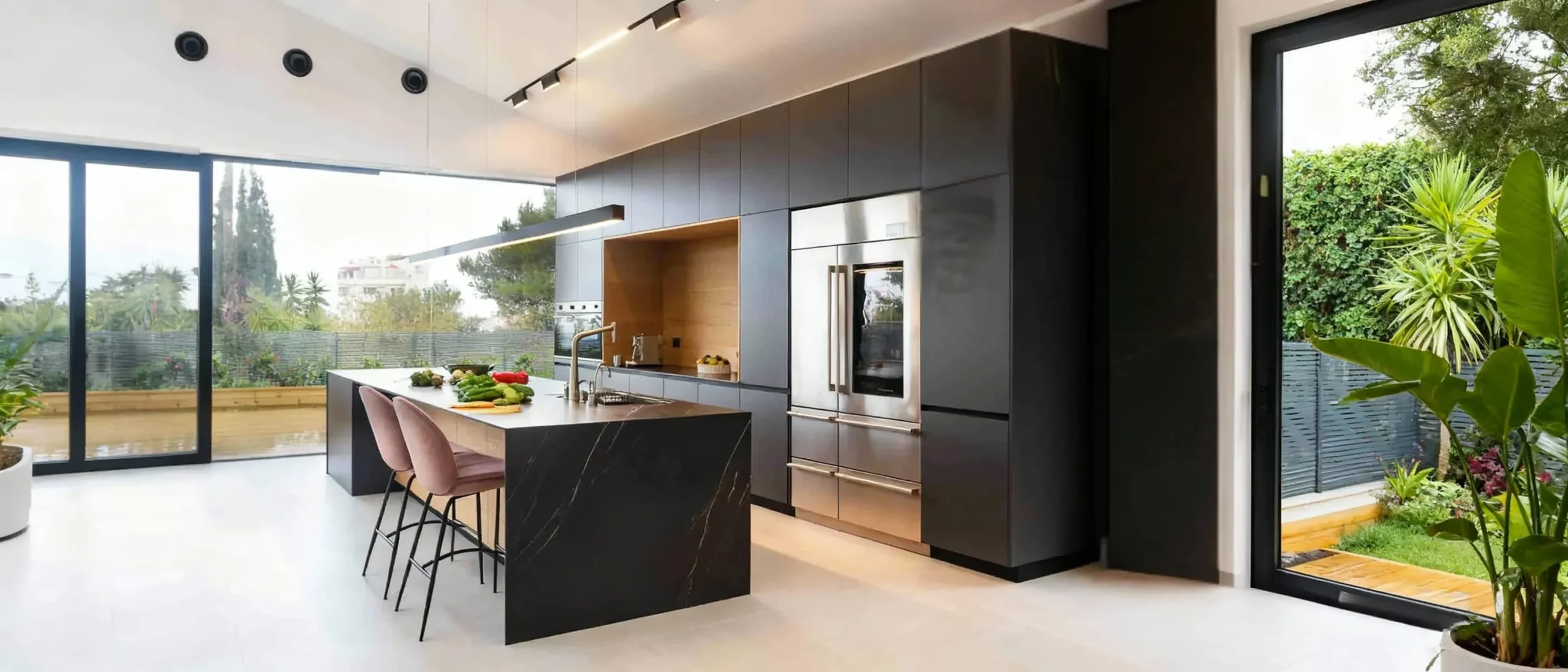 Modern american kitchen showroom cabinets