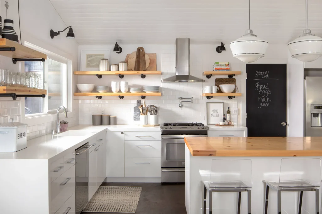 Open cabinet kitchen design