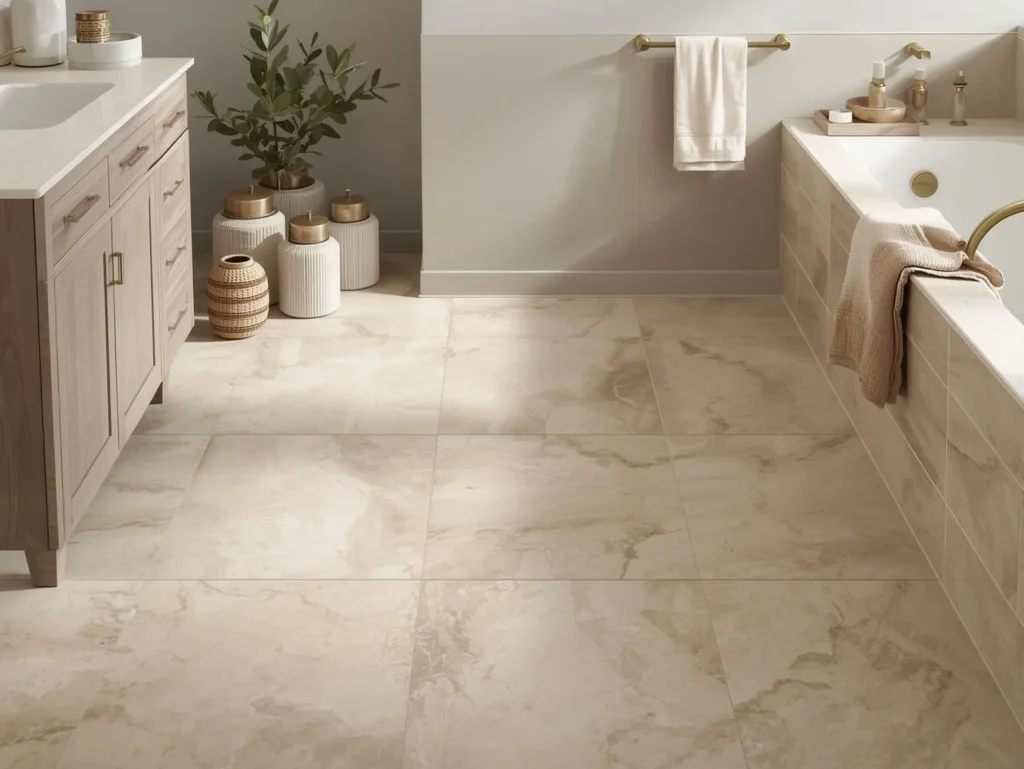 Porcelain bathroom tile