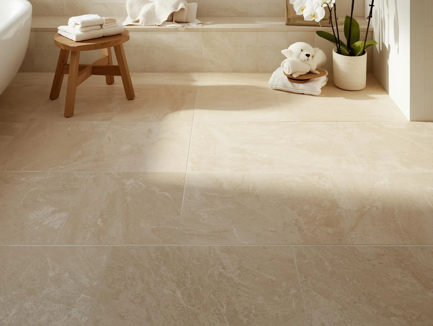 Stone bathroom tile