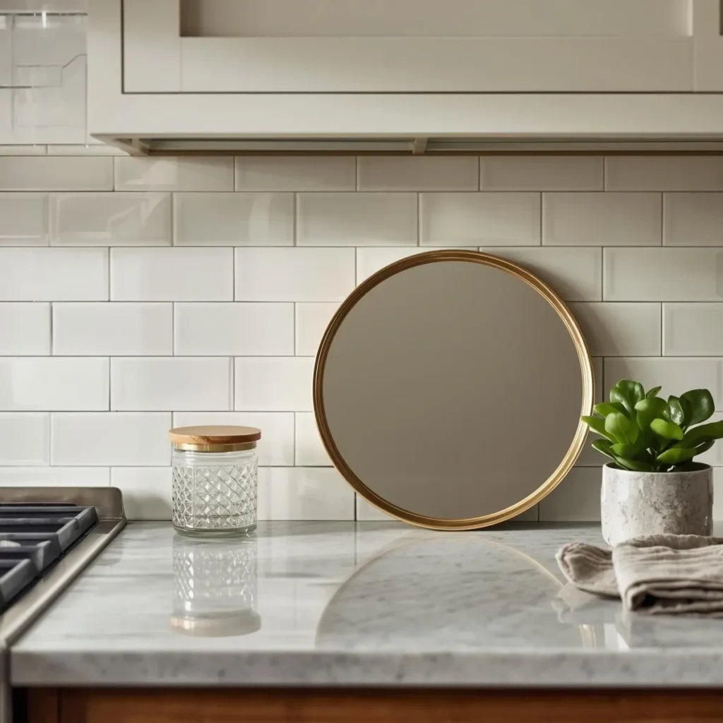 Subway tile backsplash