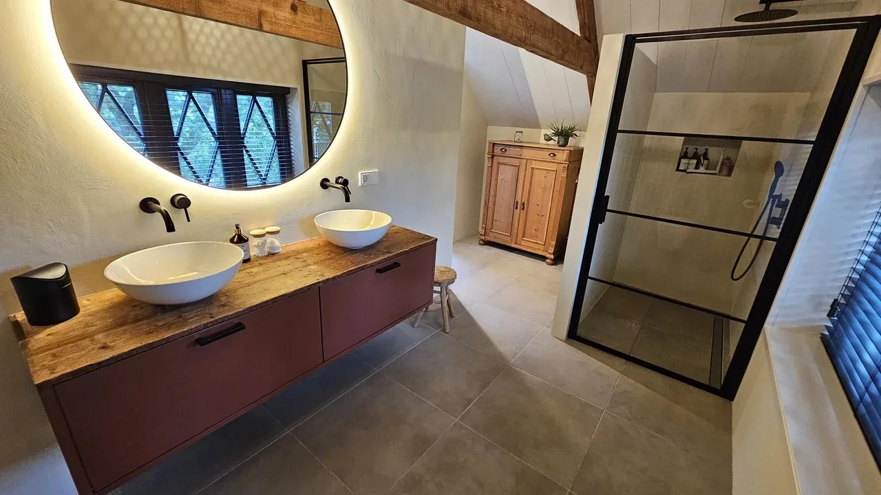Waterproofing wood cabinet bathroom