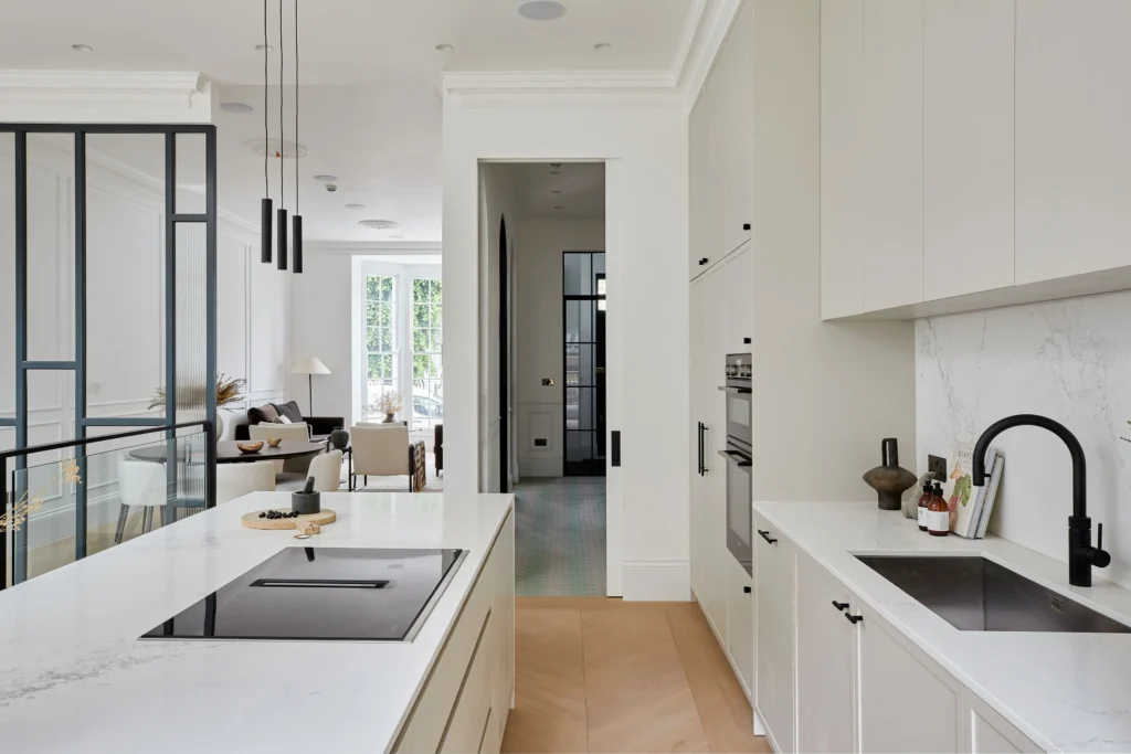 White cabinet kitchen timeless