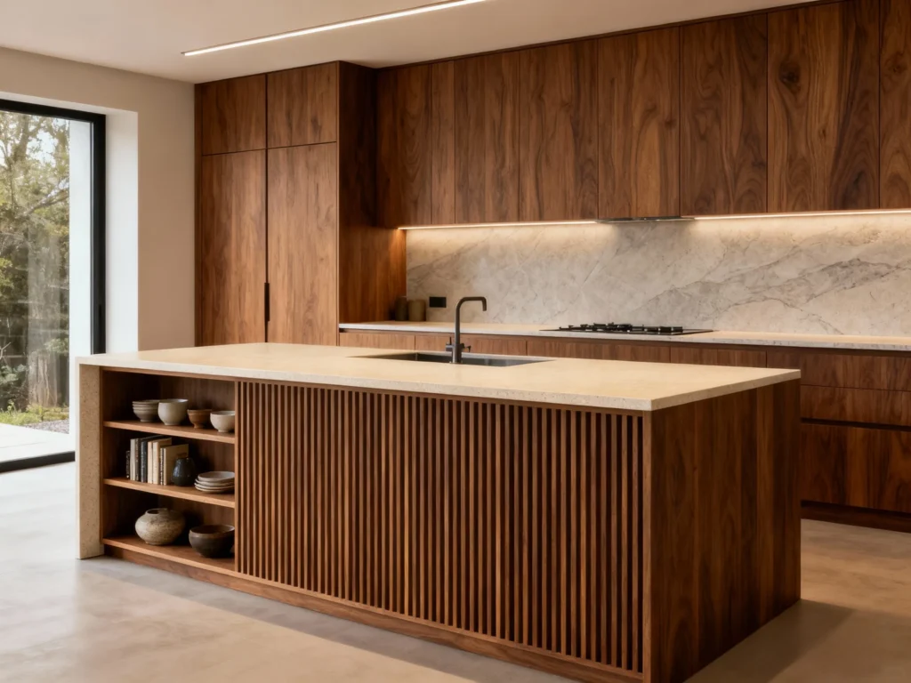 Wood kitchen island