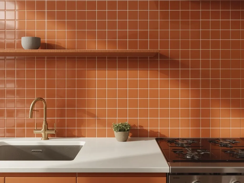 Glazed terracotta tile