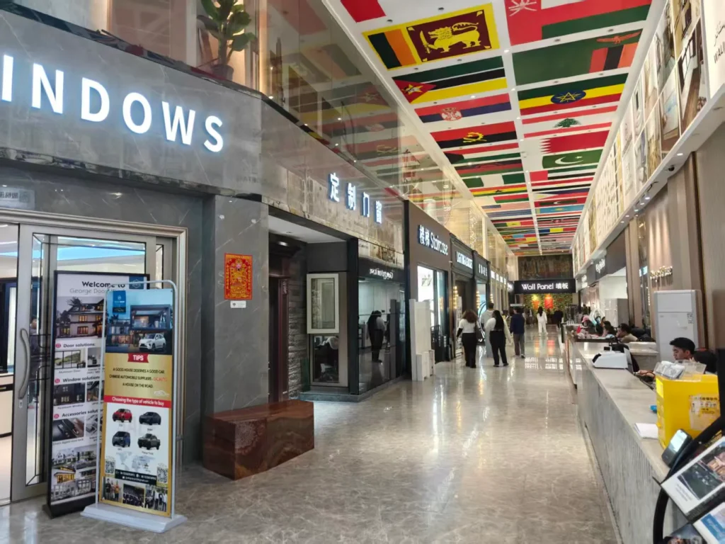 Large Building Material Showroom Cabinets Tiles Flooring Lighting