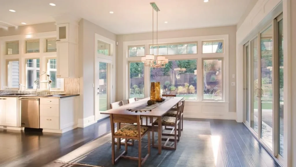 Project floor plan with doors and windows