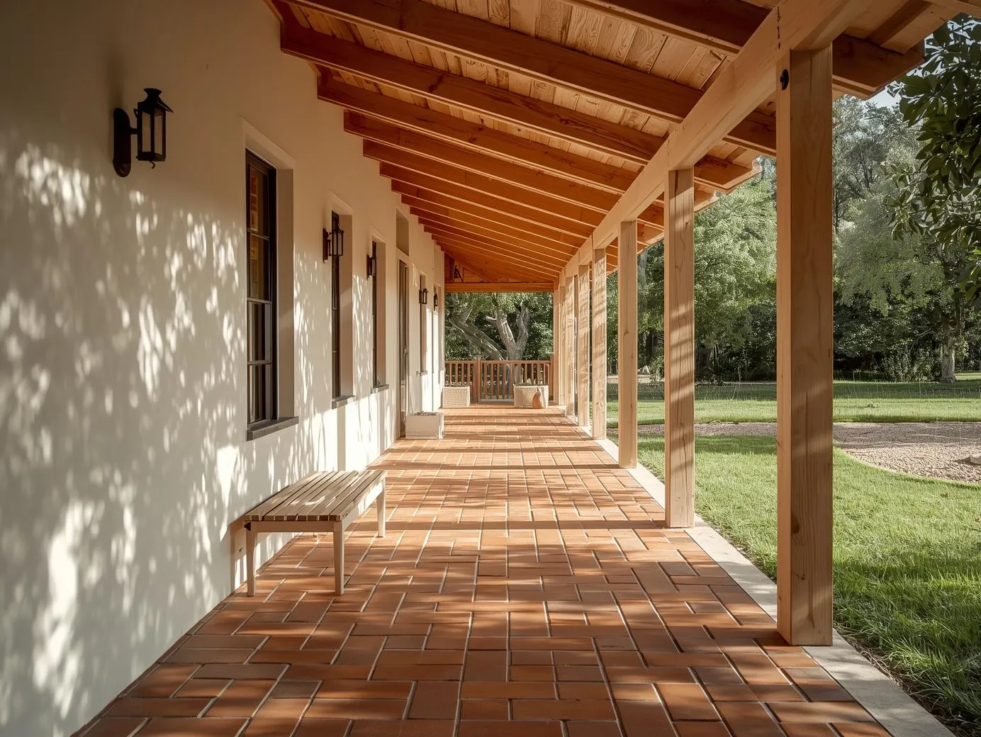 Running bond terracotta tile