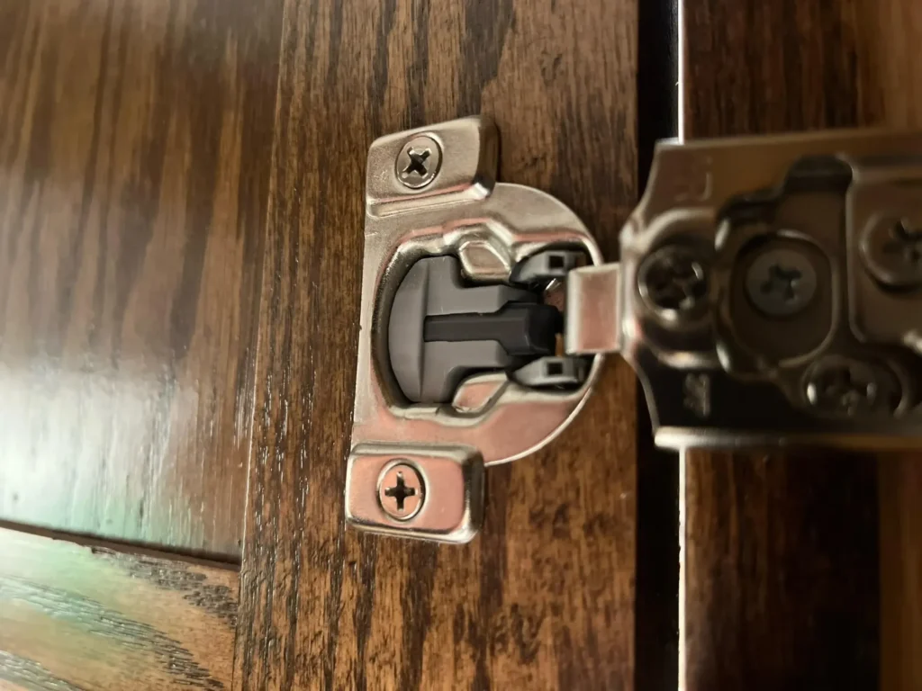 Adjust cabinet concealed hinge soft close caulk filler strip