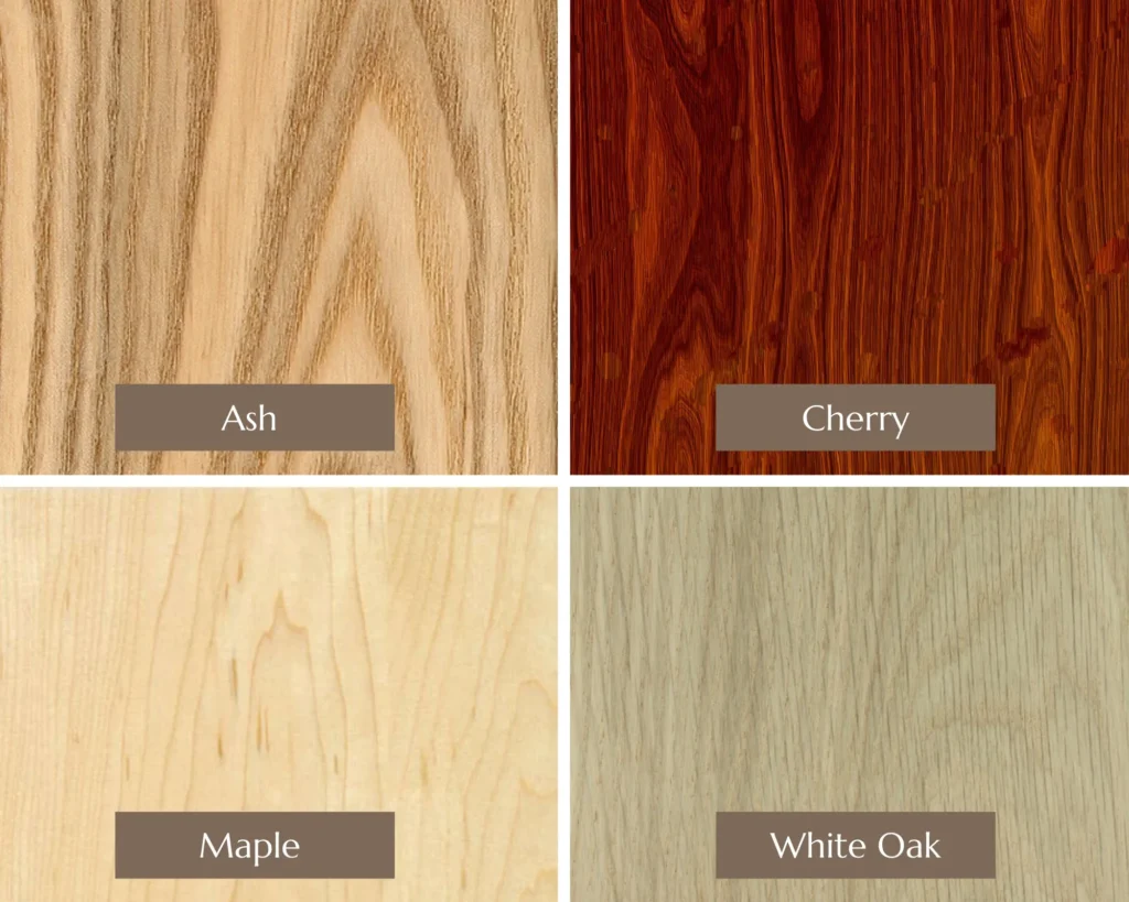Cabinet door wood species comparison
