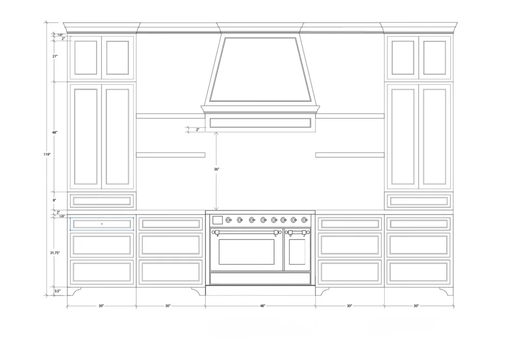 Cabinet elevation sketch