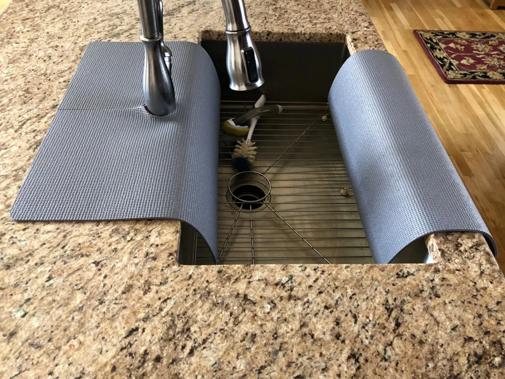 Granite countertop trivet cutting board edge protection sink cutout