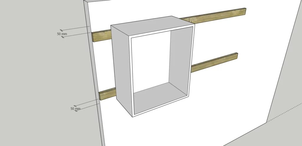 Hang wall cabinets level plumb screw into stud ledger install