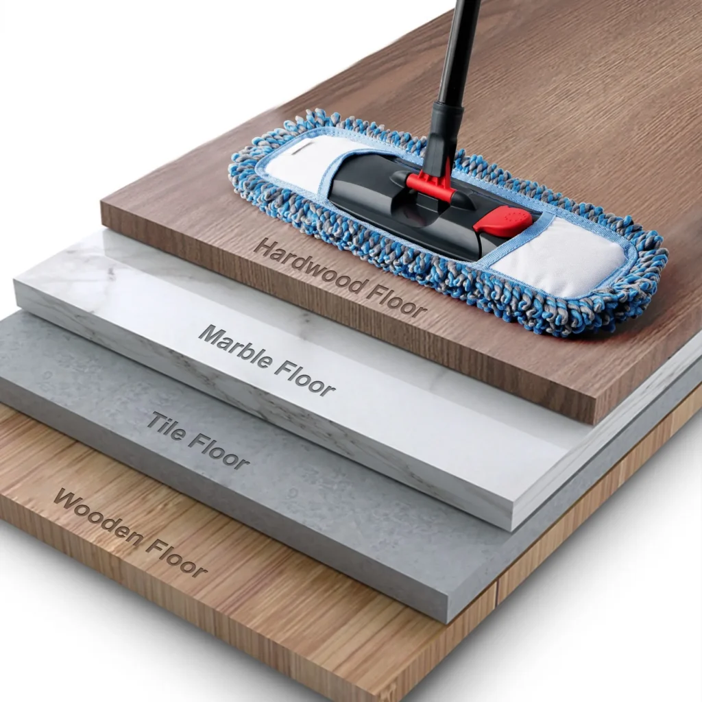 Marble floor maintenance dust mop doormat
