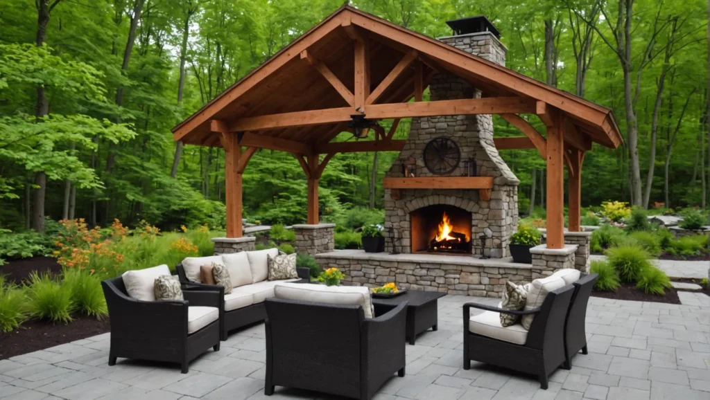 Patio layout dining lounge fire pit clearance plan