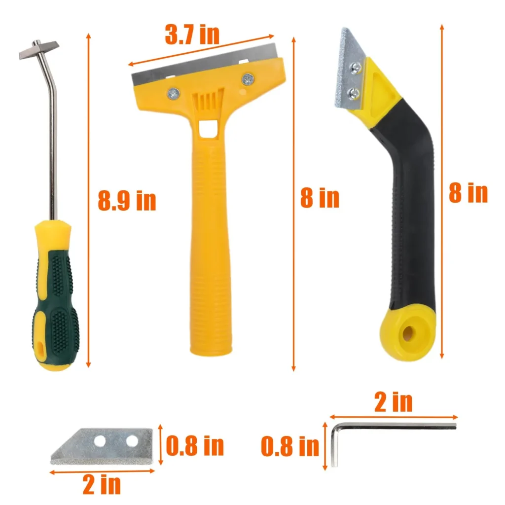 Tile grouting tools kit layout