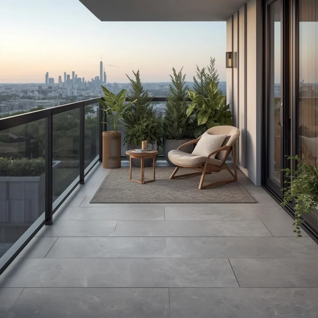 Balcony Gray Tile