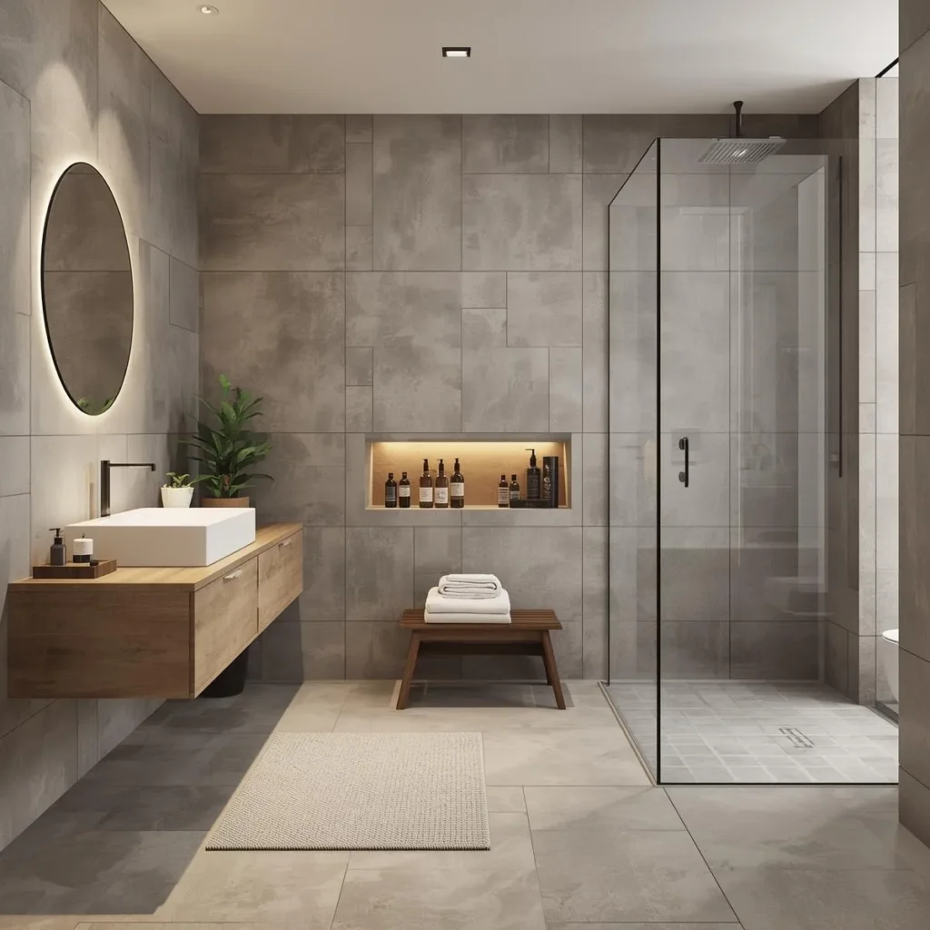 Bathroom Gray Tile