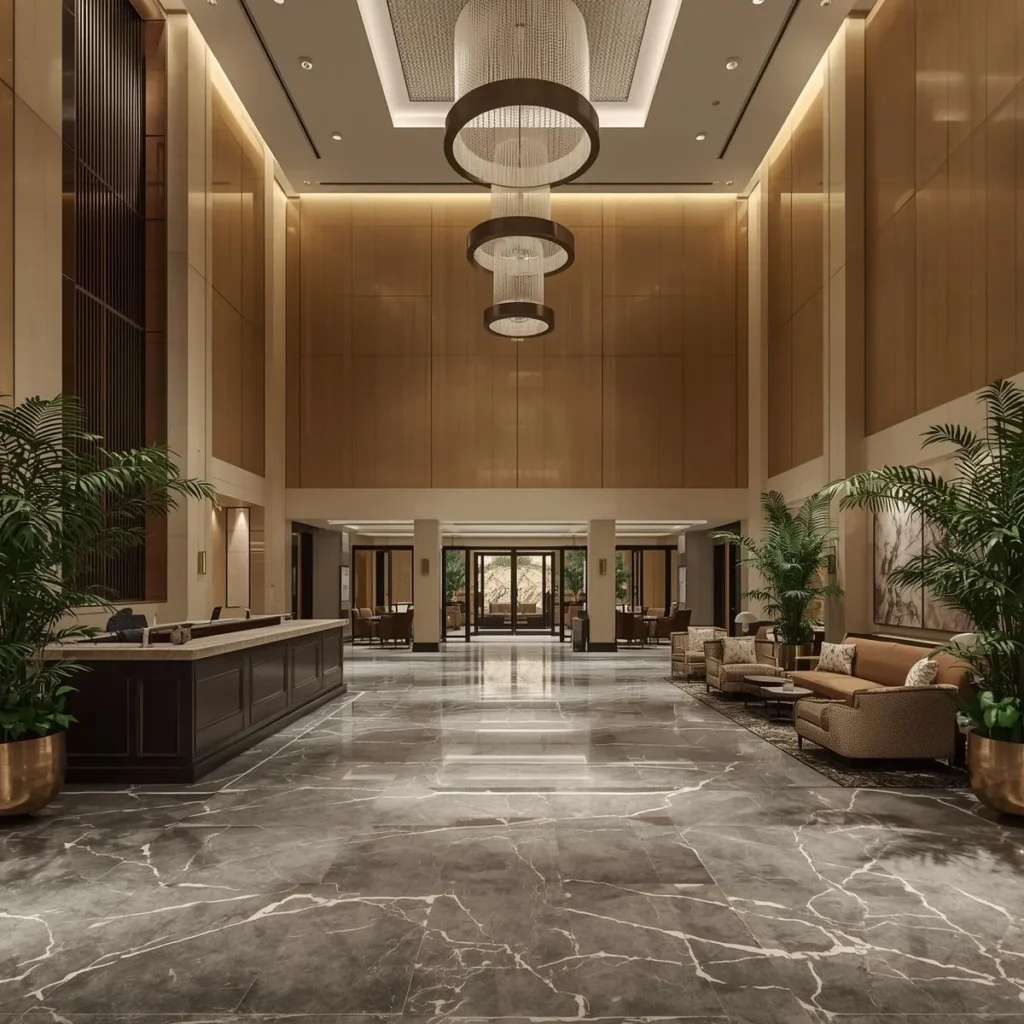Hotel Lobby Gray Tile