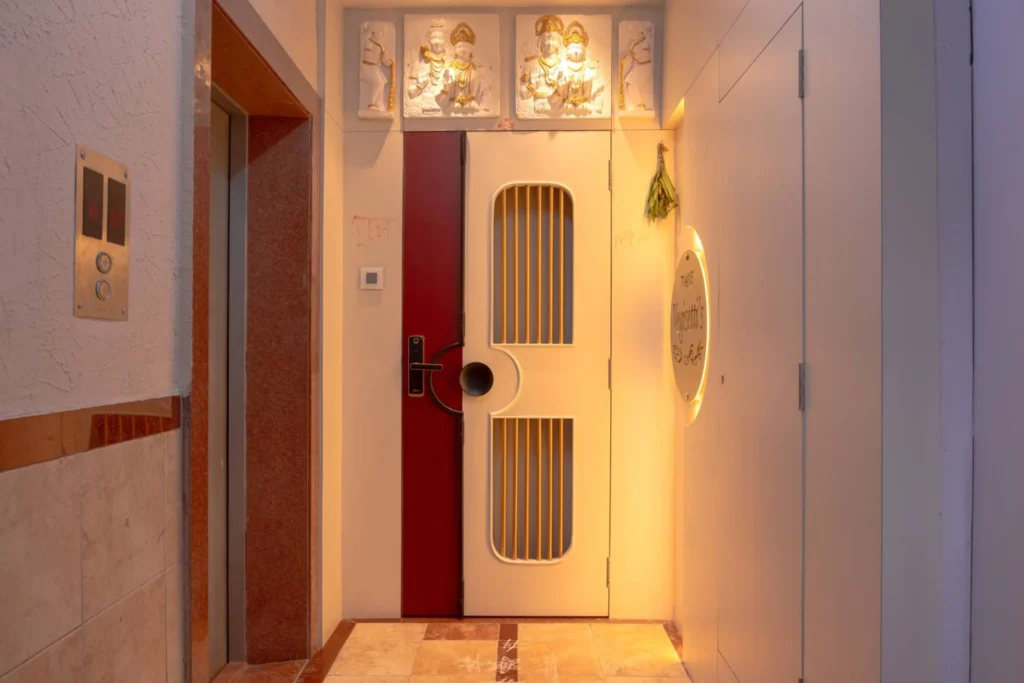 Selection of different swing door designs and finishes