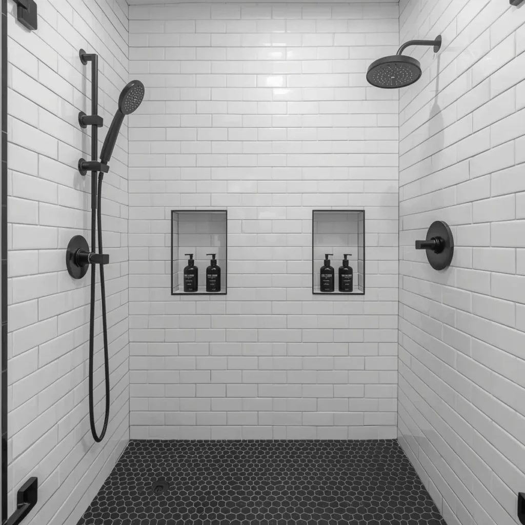 White Shower Tile