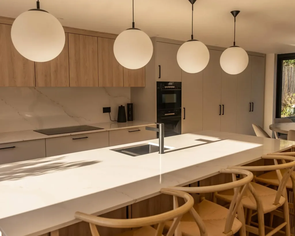 White oak japandi kitchen design